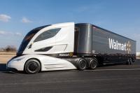 Carbon truck by food retailer company Walmart