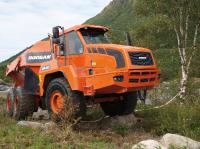 Doosan unveiled new articulated trucks DA30 and DA40 